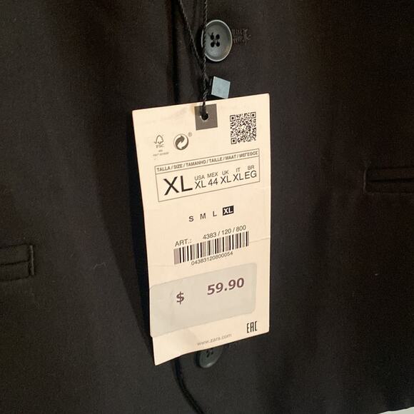 Zara Slim Waist Coat Vest - Picture 2 of 2